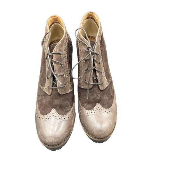 Sperry Emory Lace-up Heel Boot Womens 9 M Brown Suede 3"+ Heel - Picture 2 of 7